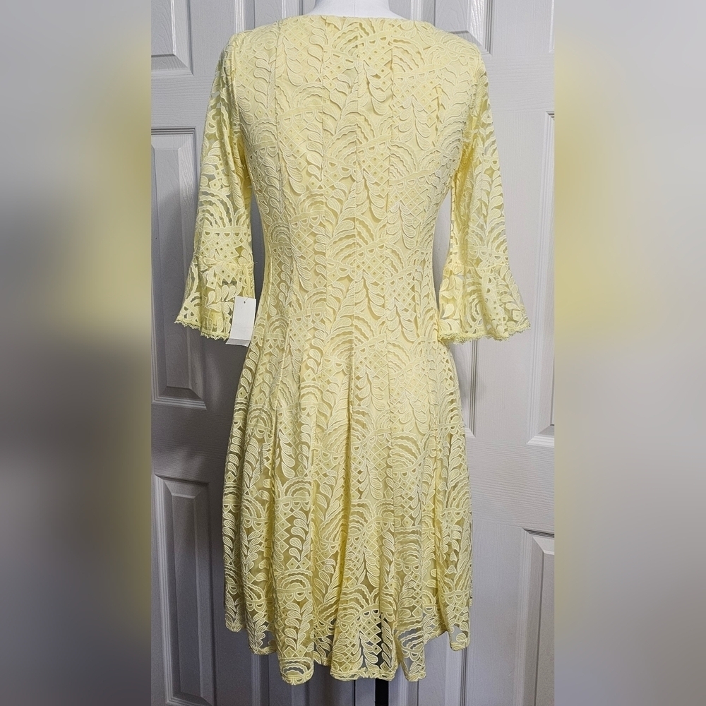 Anthropologie Rabbit  Rabbit Rabbit Lace Fit Flare Overlay Cottagecore Dress S - Picture 4 of 8